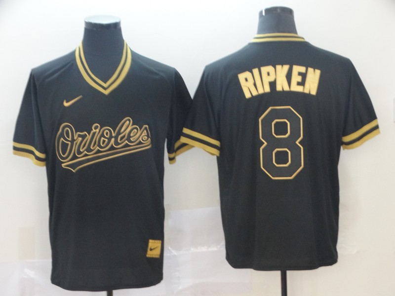 Men's Baltimore Orioles Cal Ripken Jr. #8 Black Authentic Jersey